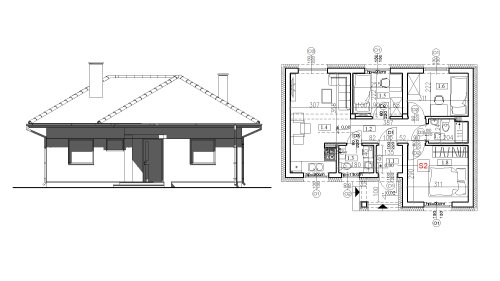 Darmowe Projekty Domów:  DOM TENNISPOL 7.5/10  Wariant A