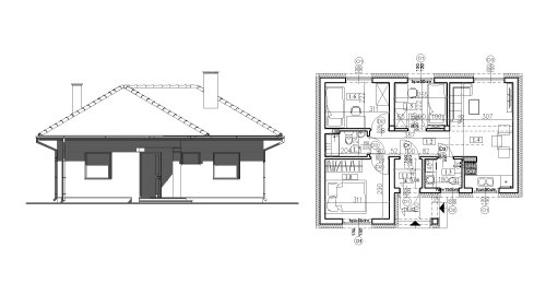 Darmowe Projekty Domów: DOM TENNISPOL 7.5/10 Wariant B